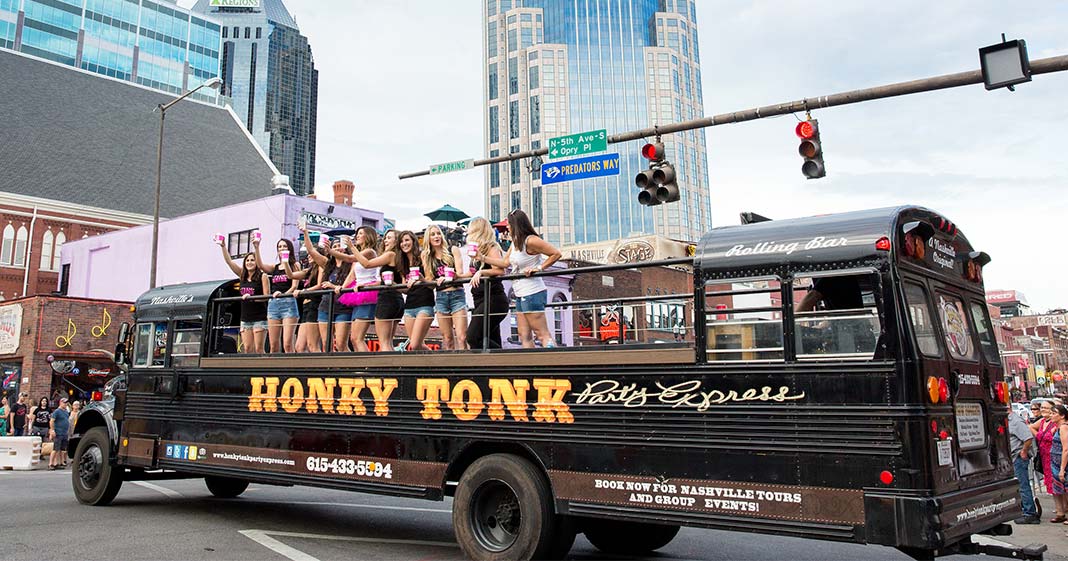 nashville tour party bus